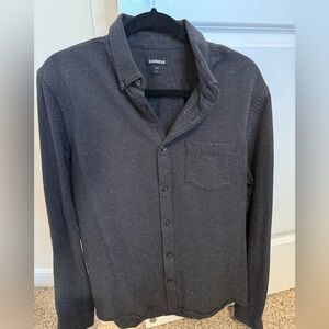 Express Men's Dark Gray Button Down Shirt